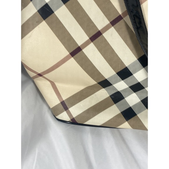 Vintage BURBERRY NICKIE Large Landscape Supernova/Black Check Tote Bag Canvas - Picture 8 of 13